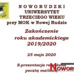 Zakończenie roku akademickiego 2019/2020 w NUTW